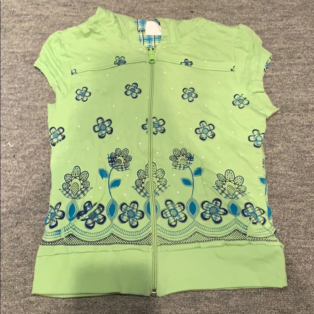 Reversible zip up teeshirt sweater